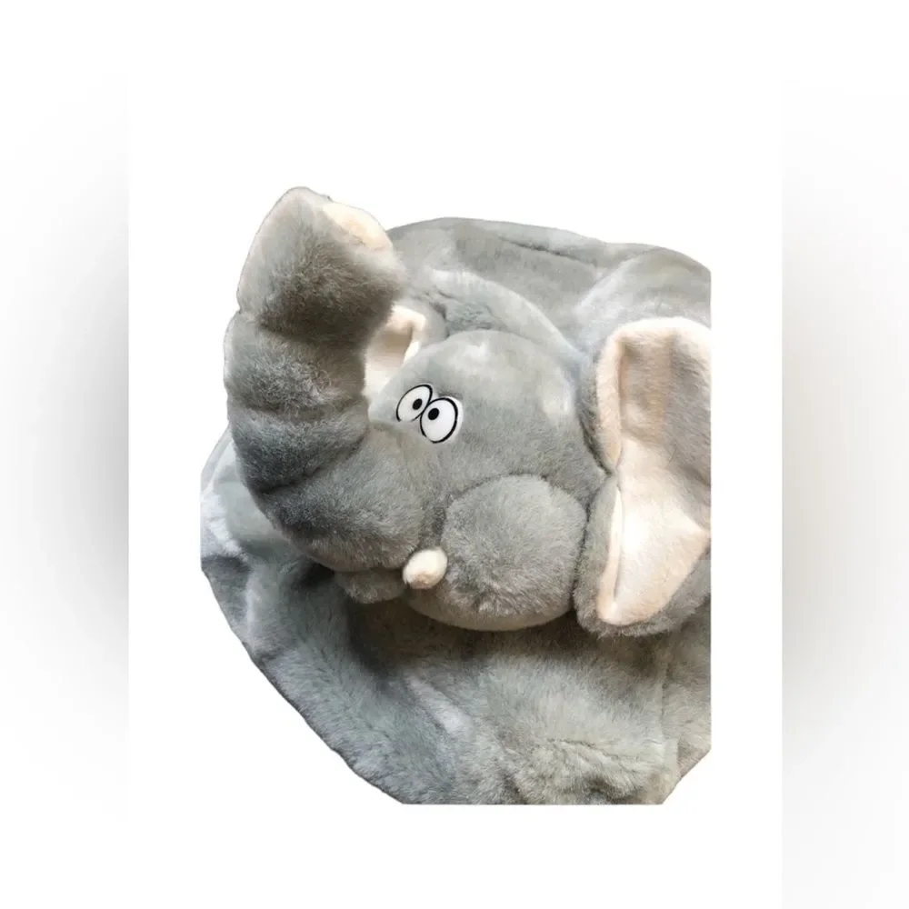 Elephant plush backpack with adjustable straps